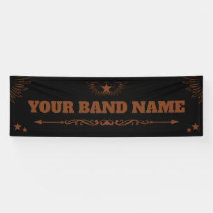 Lona Banda personalizado Merch Country Western Music Ro
