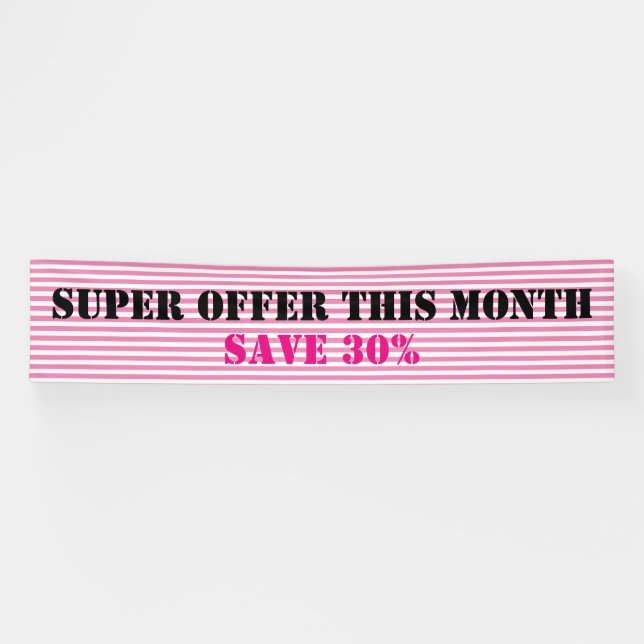 Lona Bandas BG Patrón blanco estrecho + su espalda y id (Horizontal)