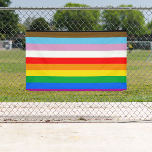 Lona Bandas de la bandera del progreso LGBTQ+