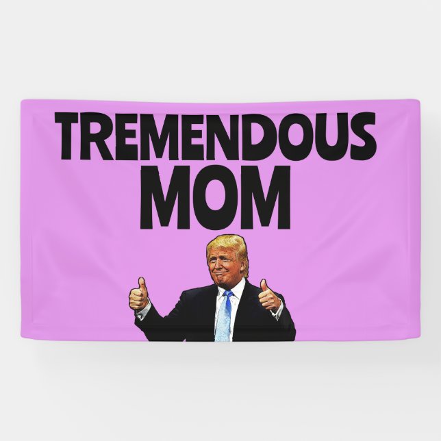 LONA BANDEJA DE LA FIESTA DE CUMPLEAÑOS DE TRUMP MOM (Horizontal)