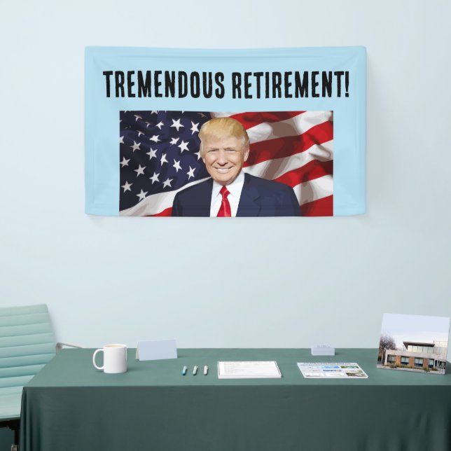 LONA BANDEJA DE RETIREMENT DONALD TRUMP (Feria)