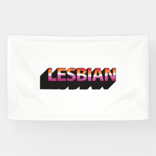 Lona Bandera 3D Lesbiana
