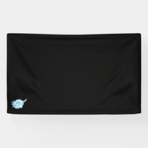 Lona Bandera 3x5 Acento Floral Negro en Negrita