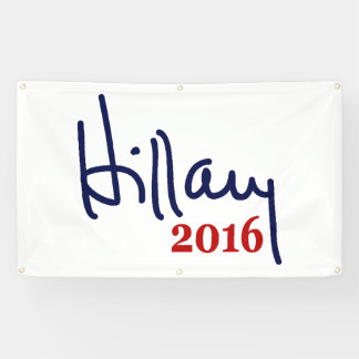 Lona Bandera al aire libre 2016 de la firma de Hillary