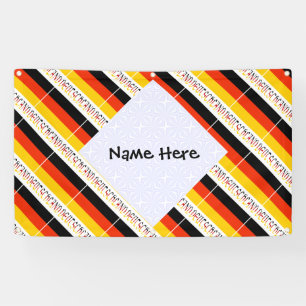 Lona Bandera alemana de Deutschland personalizada con n