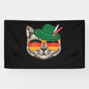 Lona Bandera alemana del gato Oktoberfest Orgullo Festi