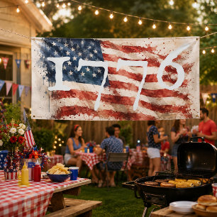 Lona Bandera Americana 1776 250 años