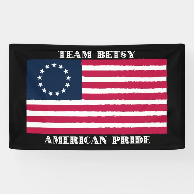 Lona Bandera americana de Betsy Ross del orgullo (Horizontal)