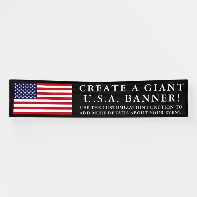 Lona Bandera americana el | gigantesco largo (Horizontal)