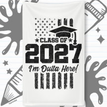 Bandera Americana Graduación Clase Superior 2027