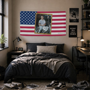 Lona Bandera Americana Personalizada con tu Foto, Decor