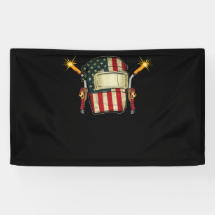 Lona Bandera Americana Soldadura Forma de casco Cute So