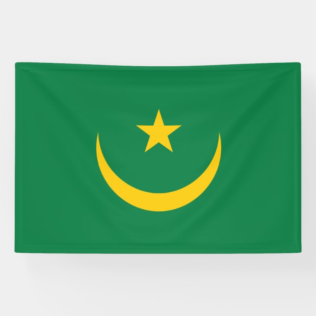 Lona Bandera antigua de Mauritania (Horizontal)