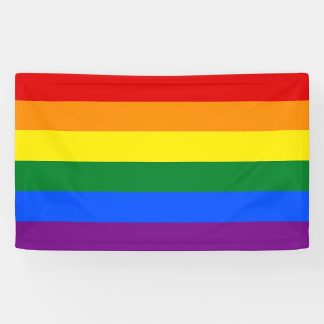 Lona Bandera arcoiris LGBT (Horizontal)