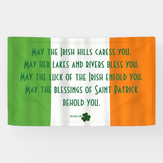 Lona Bandera benéfica irlandesa inspiradora Shamrock Pa (Horizontal)