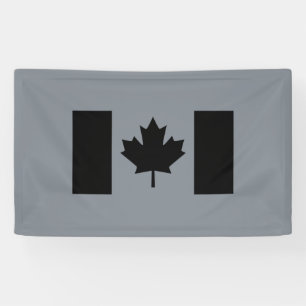 Lona Bandera canadiense en gráfico negro
