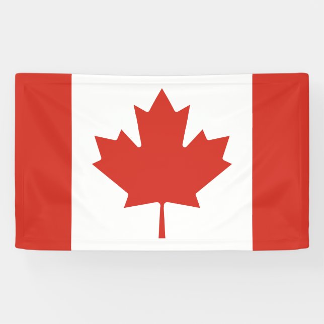Lona Bandera canadiense (hoja de arce) (Canadá) (Horizontal)