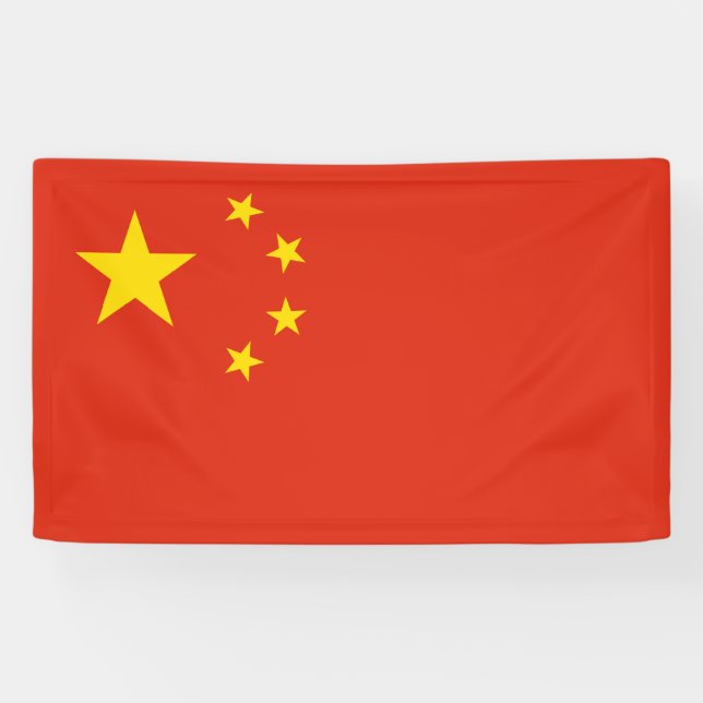 Lona Bandera china (China) (Horizontal)