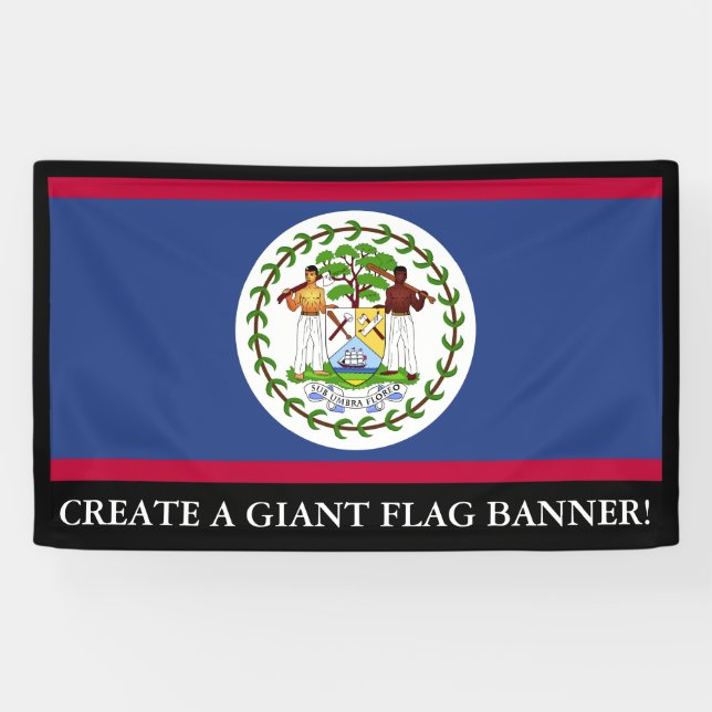 Lona Bandera clásica de Belice (Horizontal)