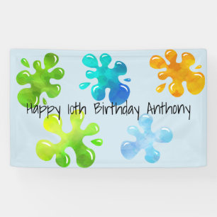 Lona Bandera colorida personalizada del cumpleaños del