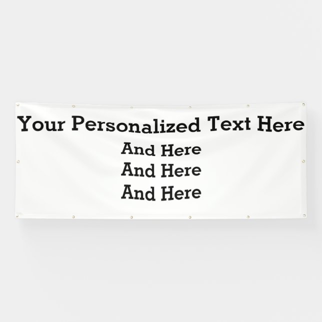 Lona Bandera comercial personalizada de 4'x10' (Horizontal)