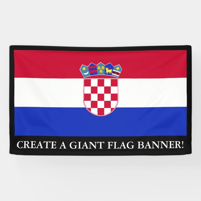 Lona Bandera croata (Horizontal)