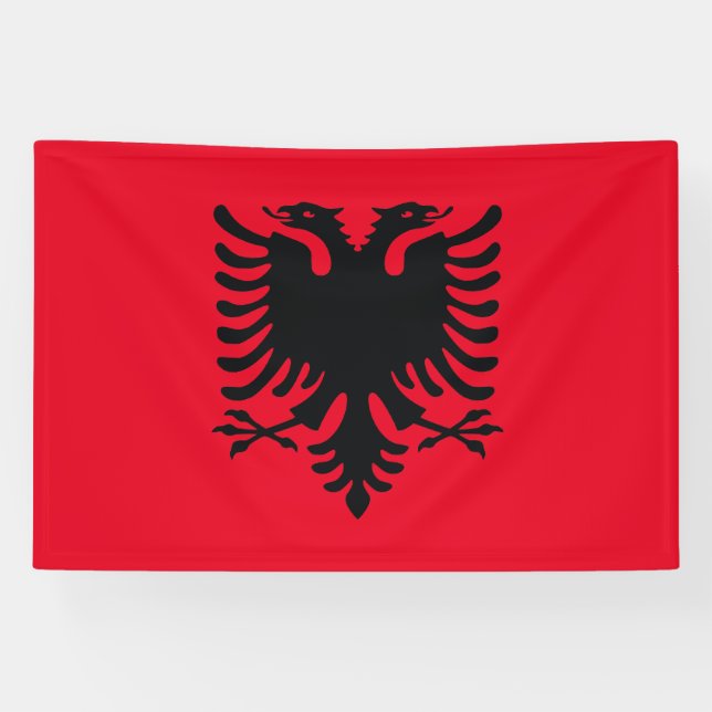 Lona Bandera de Albania (Horizontal)