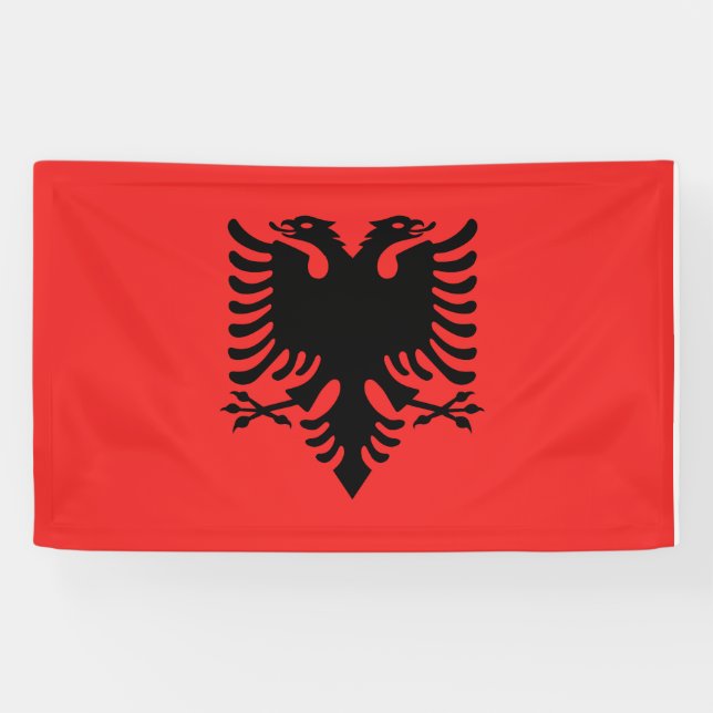 Lona Bandera de Albania (Horizontal)