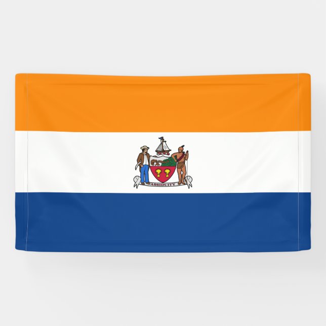 Lona Bandera de Albany (Nueva York) (Horizontal)