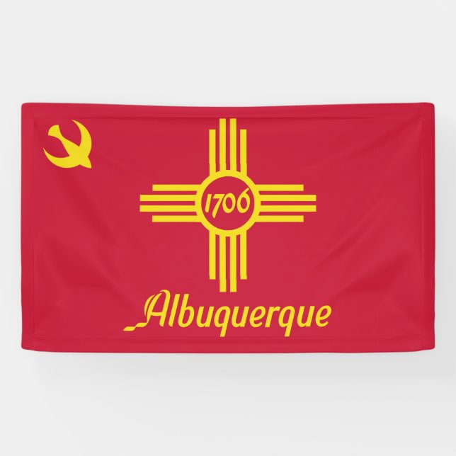 Lona Bandera de Albuquerque (Nuevo México) (Horizontal)