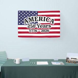 Lona Bandera de América 250 Años