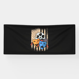 Lona Bandera de América del actor del teatro
