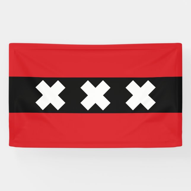 Lona Bandera de Ámsterdam (Horizontal)