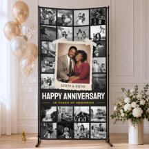 Bandera de aniversario personalizada, Collage de f