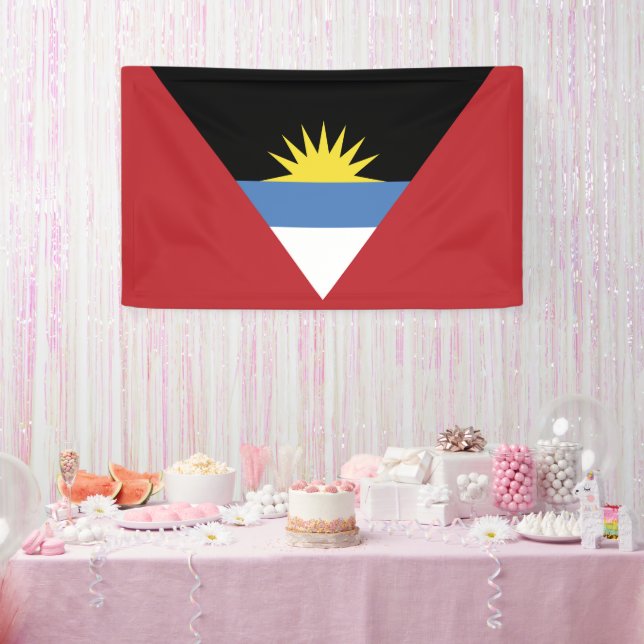 Lona Bandera de Antigua y Barbuda (Fiesta)