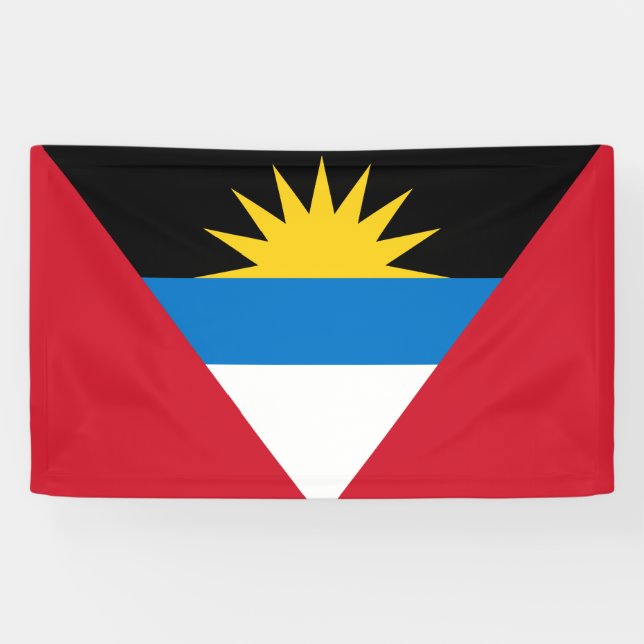 Lona Bandera de Antigua y Barbuda (Horizontal)