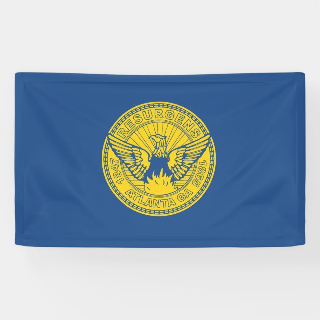 Lona Bandera de Atlanta (Georgia, Estados Unidos) (Horizontal)