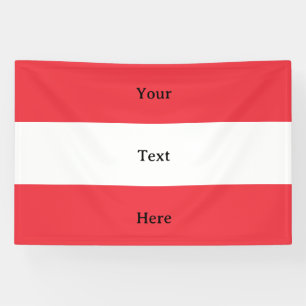 Lona Bandera de Austria con texto Personalizado