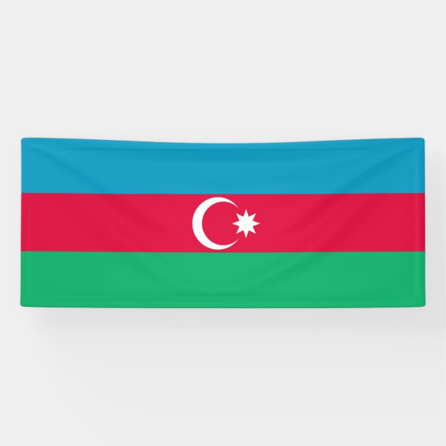 Lona Bandera de Azerbaiyán Patriótica (Horizontal)