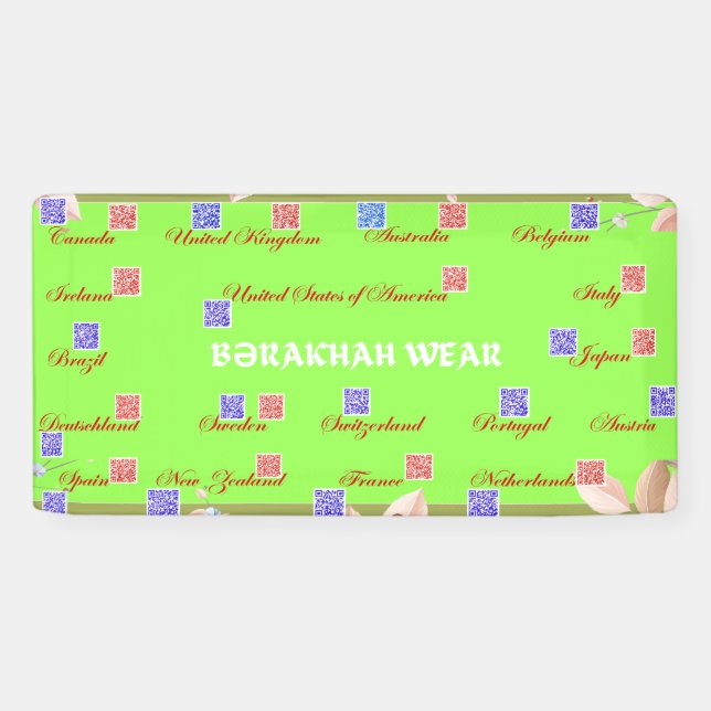 Lona Bandera de Bərakhah Wear (Horizontal)