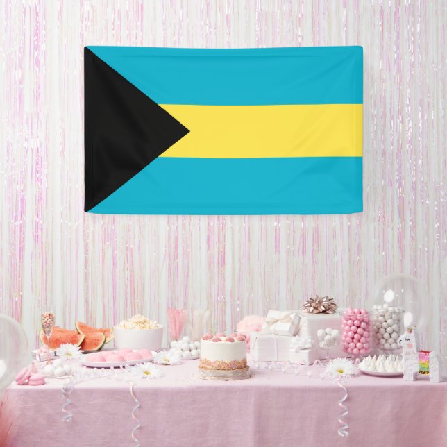 Lona Bandera de Bahamas (Fiesta)