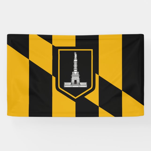 Lona Bandera de Baltimore (Maryland, Estados Unidos) (Horizontal)