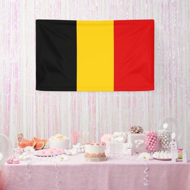 Lona Bandera de Bélgica (Fiesta)