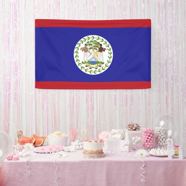 Lona Bandera de Belice (Fiesta)