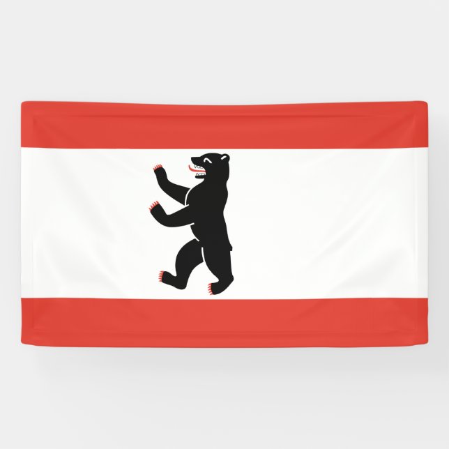 Lona Bandera de Berlín (ciudad alemana) (Horizontal)