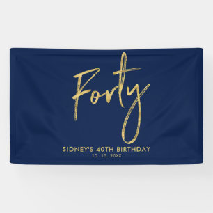 Lona Bandera de bienvenida para fiesta de cumpleaños 40