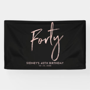 Lona Bandera de bienvenida para fiesta de cumpleaños 40