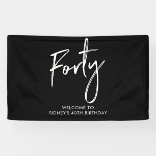 Lona Bandera de bienvenida para fiesta de cumpleaños nú