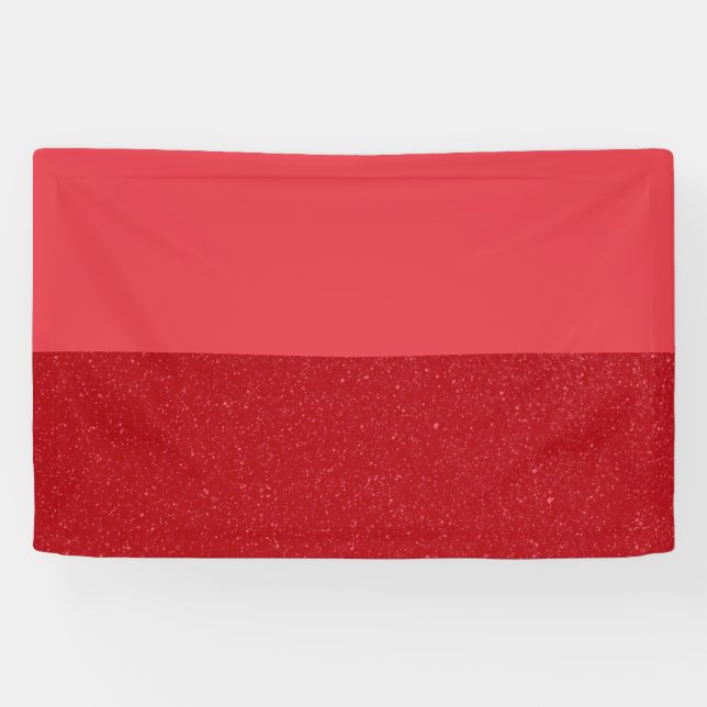Lona Bandera de Bloque de Ruido Rojo de Tomate Personal (Horizontal)