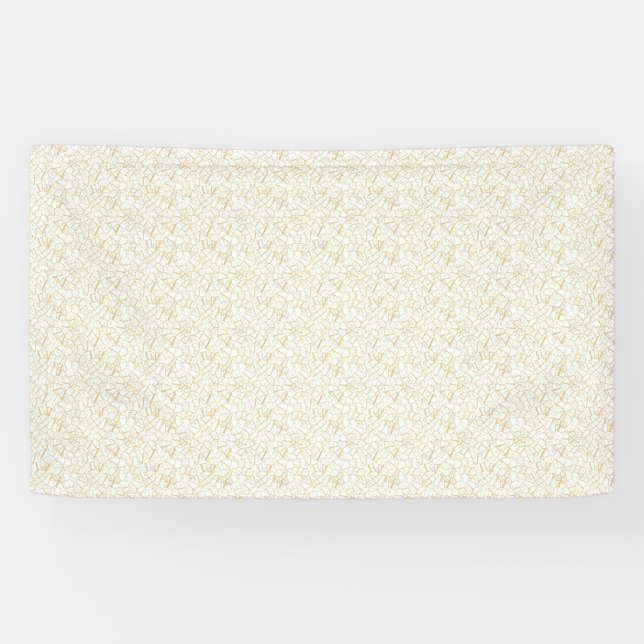 Lona Bandera de Boda Personalizada | Líneas Doradas Ele (Horizontal)